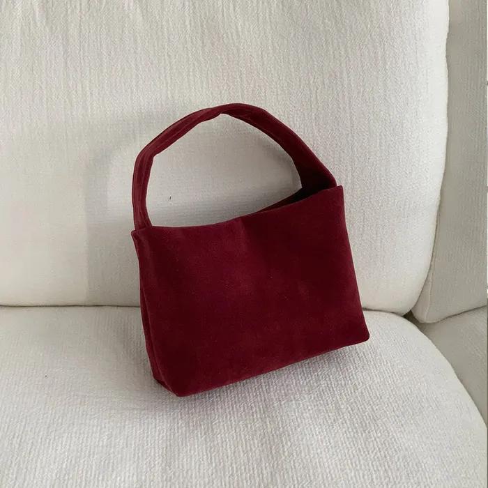 Suede mini poki _ wine