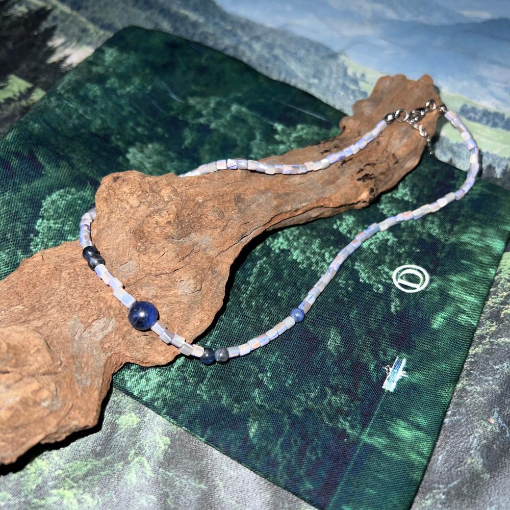 [hinode made] 波浪(파랑) Necklace (써지컬스틸)