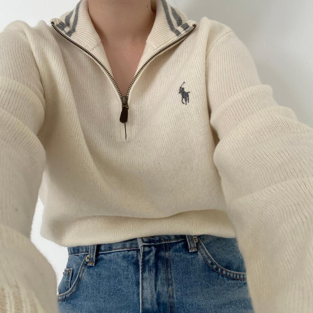 [백화점판] 폴로랄프로렌 남성 울 캐시미어 반집업 폴로 니트