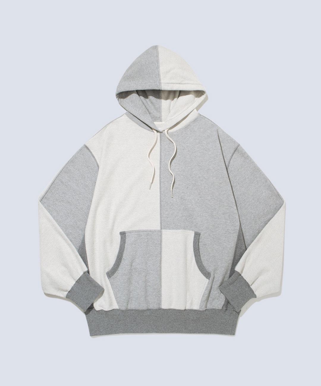 HALF REVERSE HOODIE GRAY