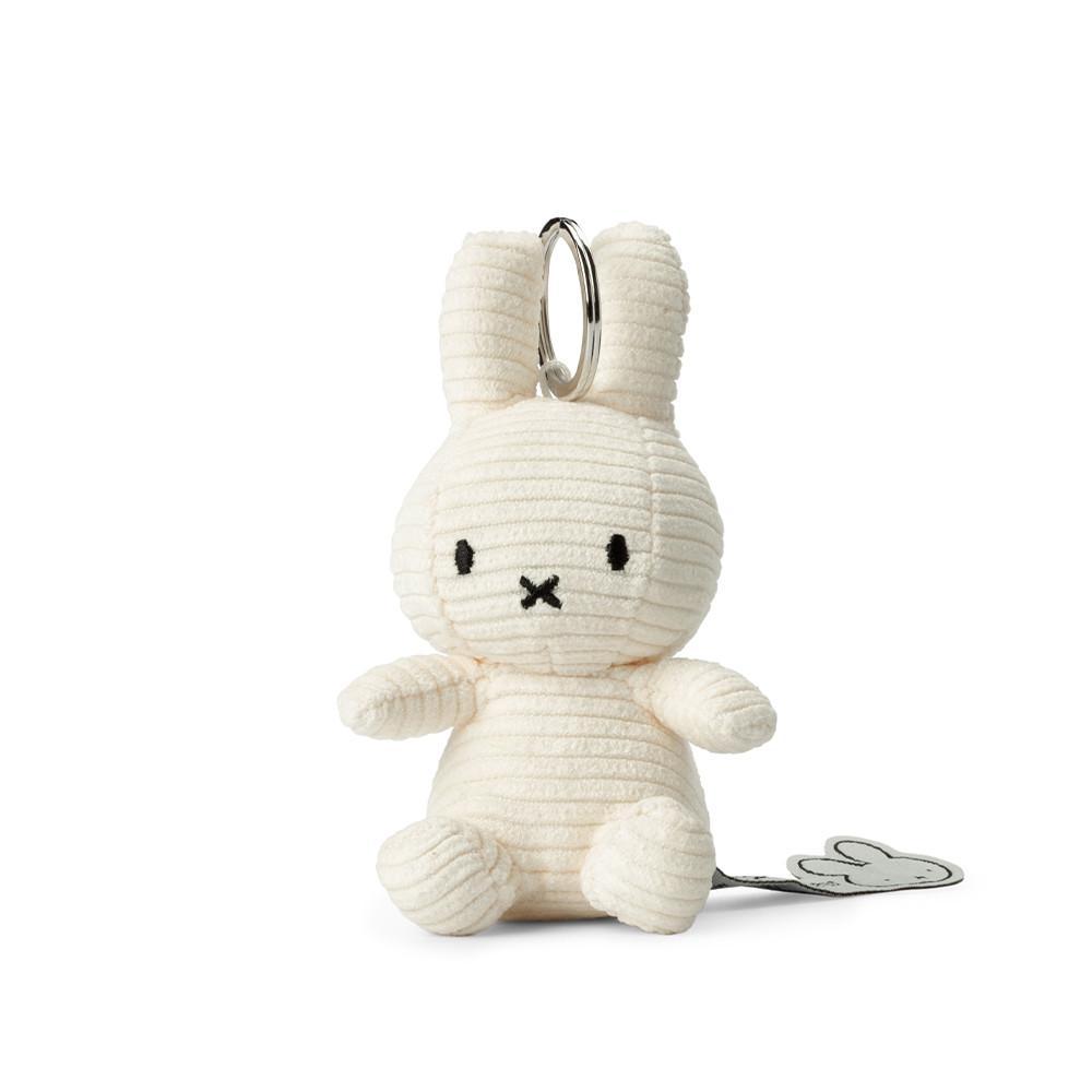 miffy 미피 코듀로이 토끼 인형 미피키링 화이트 - 10cm
