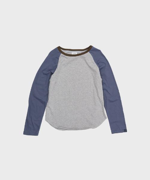 RAGLAN T SHIRT MELANGE GREY
