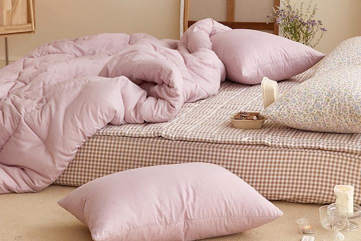 복숭아촉감 보드라운 피치스킨 스테이 먼지없는 차렵이불(세트) 10colors