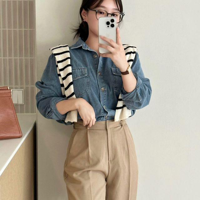 밀리언 데님 남방셔츠 [2color] _해이나래