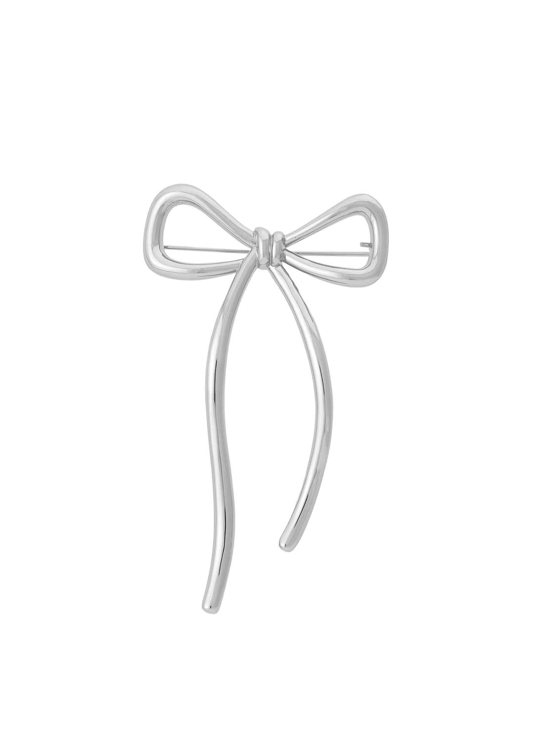Ribbon Knot Brooch (Silver)