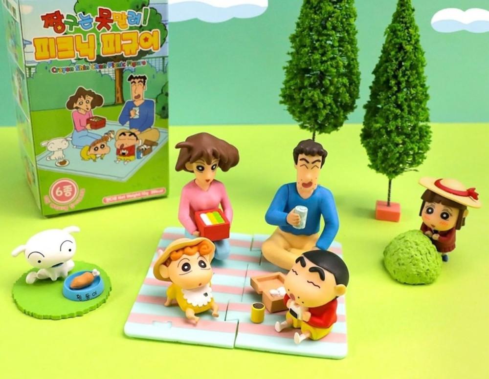 (캐릭터 선택) 짱구 피규어 피크닉 가족 짱아 신형만 봉미선 흰둥이 굿즈