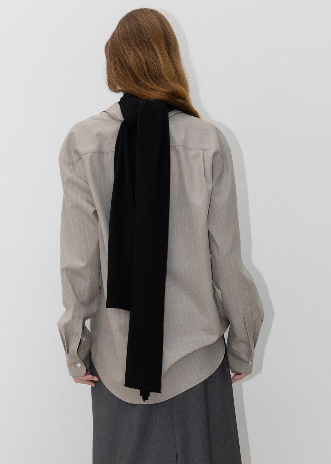 [Exclusive] 2nd/ Pure Wool Muffler in Black