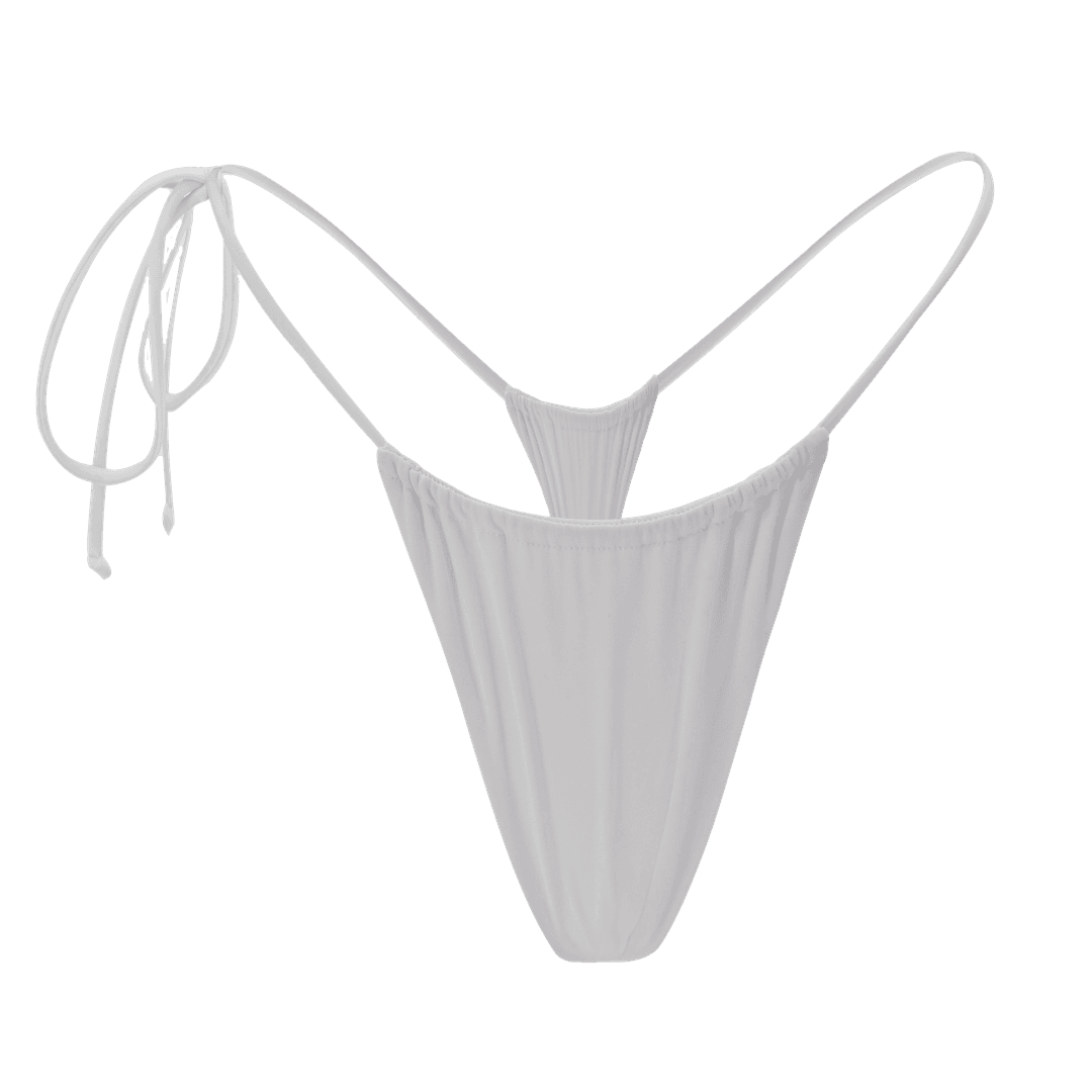 Swim Single Tie Thong Ivory