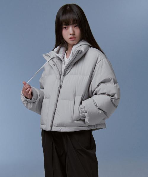 무신사 스탠다드 우먼(MUSINSA STANDARD WOMAN)  우먼즈 데일리 푸퍼 숏 패딩 재킷 [애쉬 그레이] - 사이즈 & 후기 | 무신사