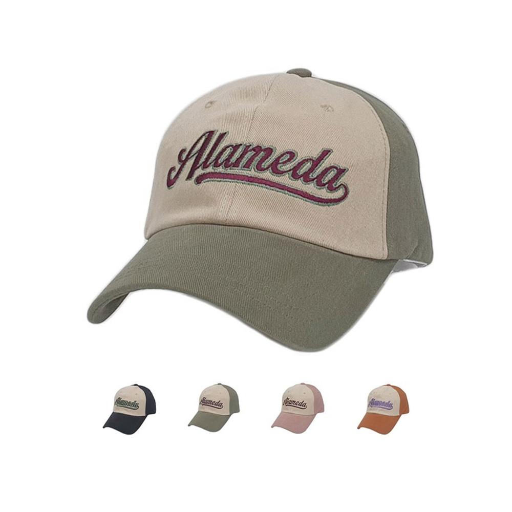 4color Alameda 레터링 투톤 데일리볼캡 남여공용 배색 자수모자