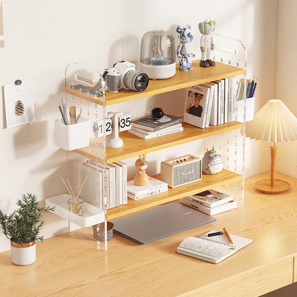아우스 타공판 책상 정리 선반 아크릴 책장 책꽂이 북선반 인테리어 조립식 선반