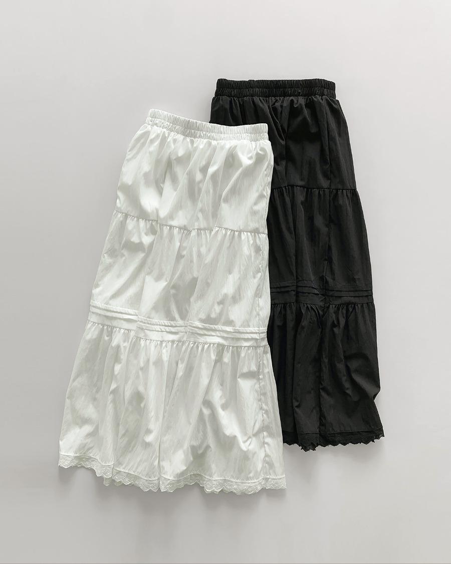 캉캉 롱 레이스 스커트
