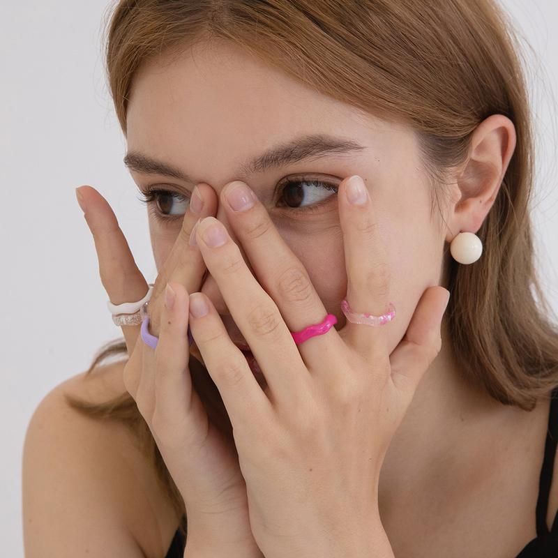 [권진아,신세경 착용](2set)Gummy Wave Ring