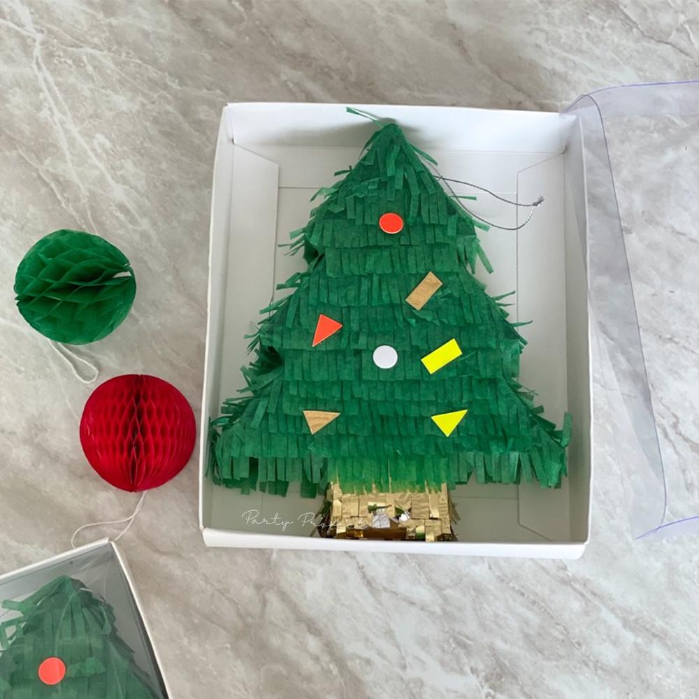 크리스마스 파티 트리 모양 미니 피냐타 이벤트 놀이 컨페티 박터트리기 데코 장식 용품