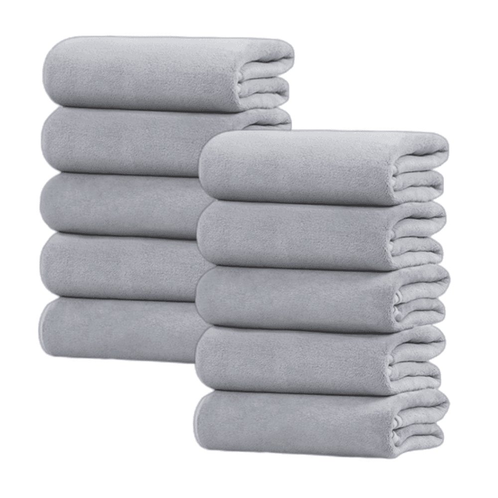 ARKDI 아크디 먼지없는 호텔 고급 극세사 수건 138g, 그레이, 10개 - 수건 | 쿠팡