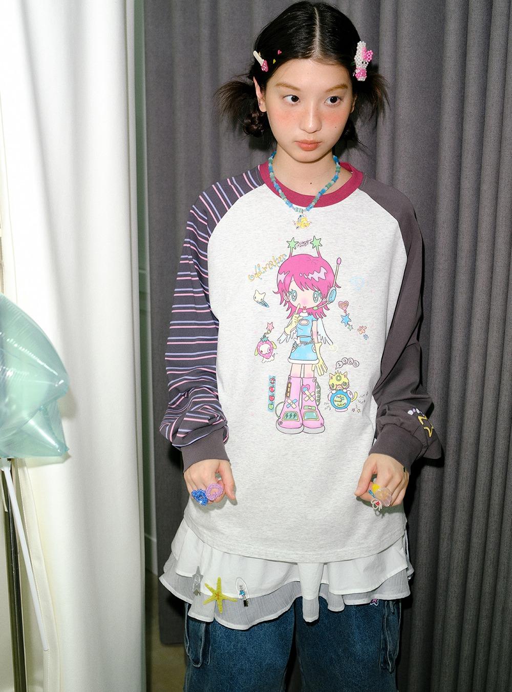 Character Colorblock Long Sleeve Tee