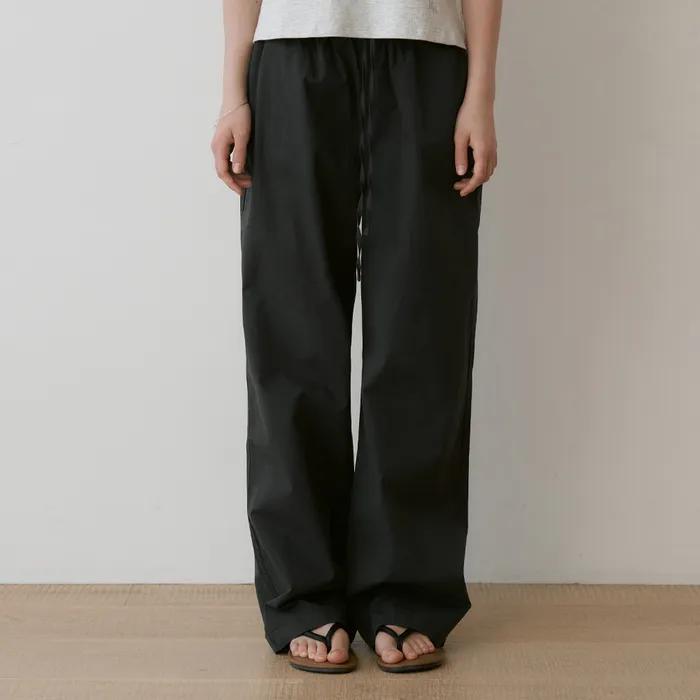 Washed banding pants (navy)