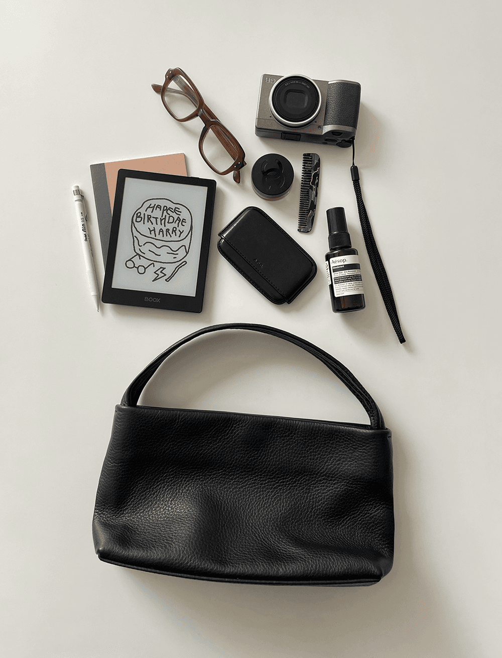 그립 스퀘어 레더 백 (2c)