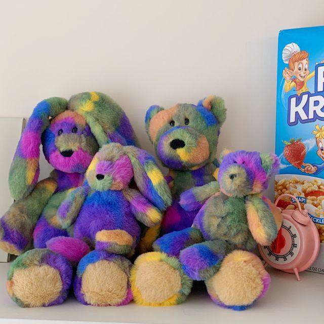 [주문폭주] 레인보우 토끼 곰돌이 키링 / 인형 인테리어 소품 애착인형