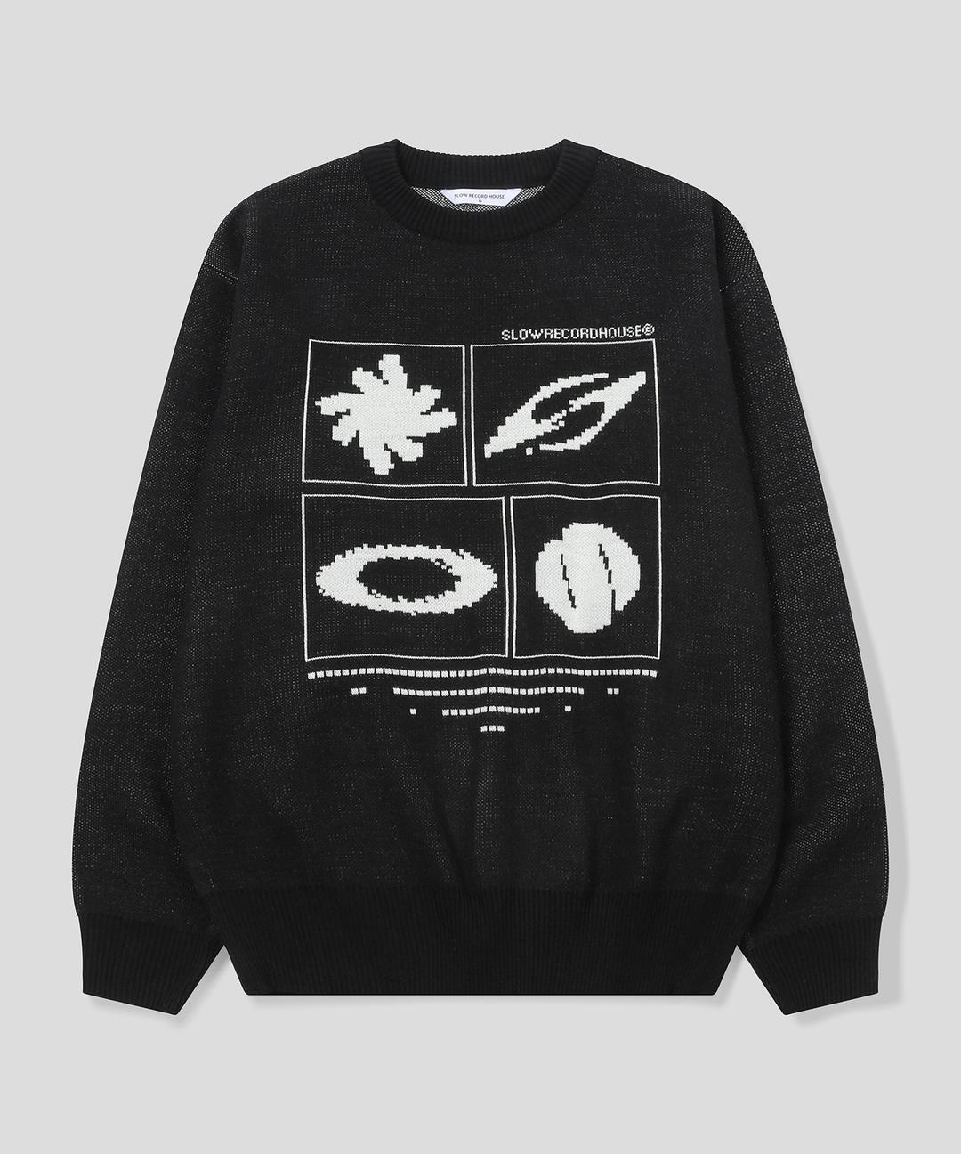 유니버스 로고 니트_블랙