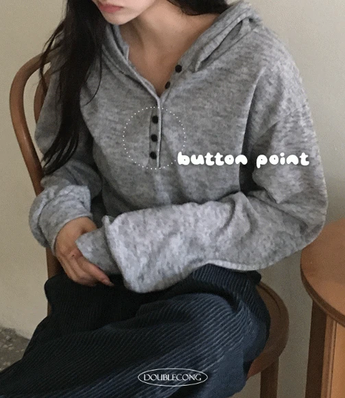 [간절기/데일리후드]빌리프 단추 후드 긴팔티(3colors)