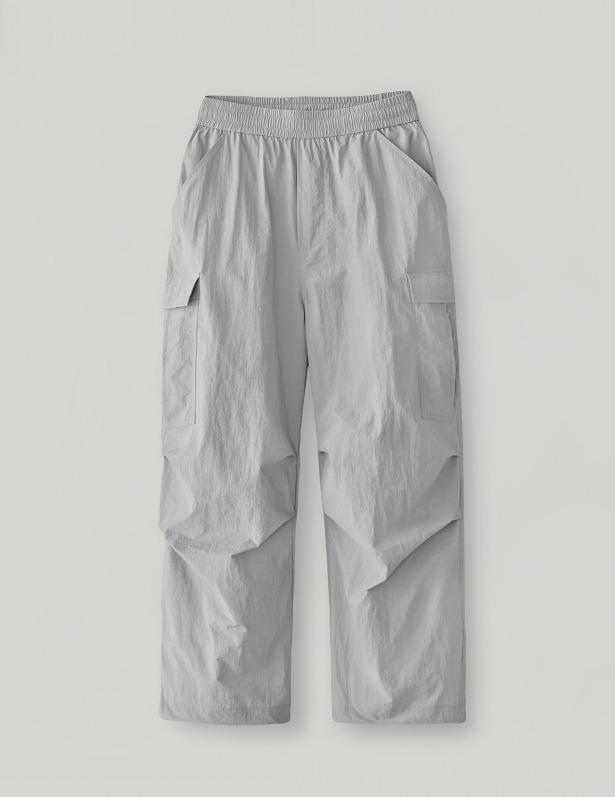 [Summer Ver.]Light Weather Wide Cargo Parasuit Pants_Light Gray
