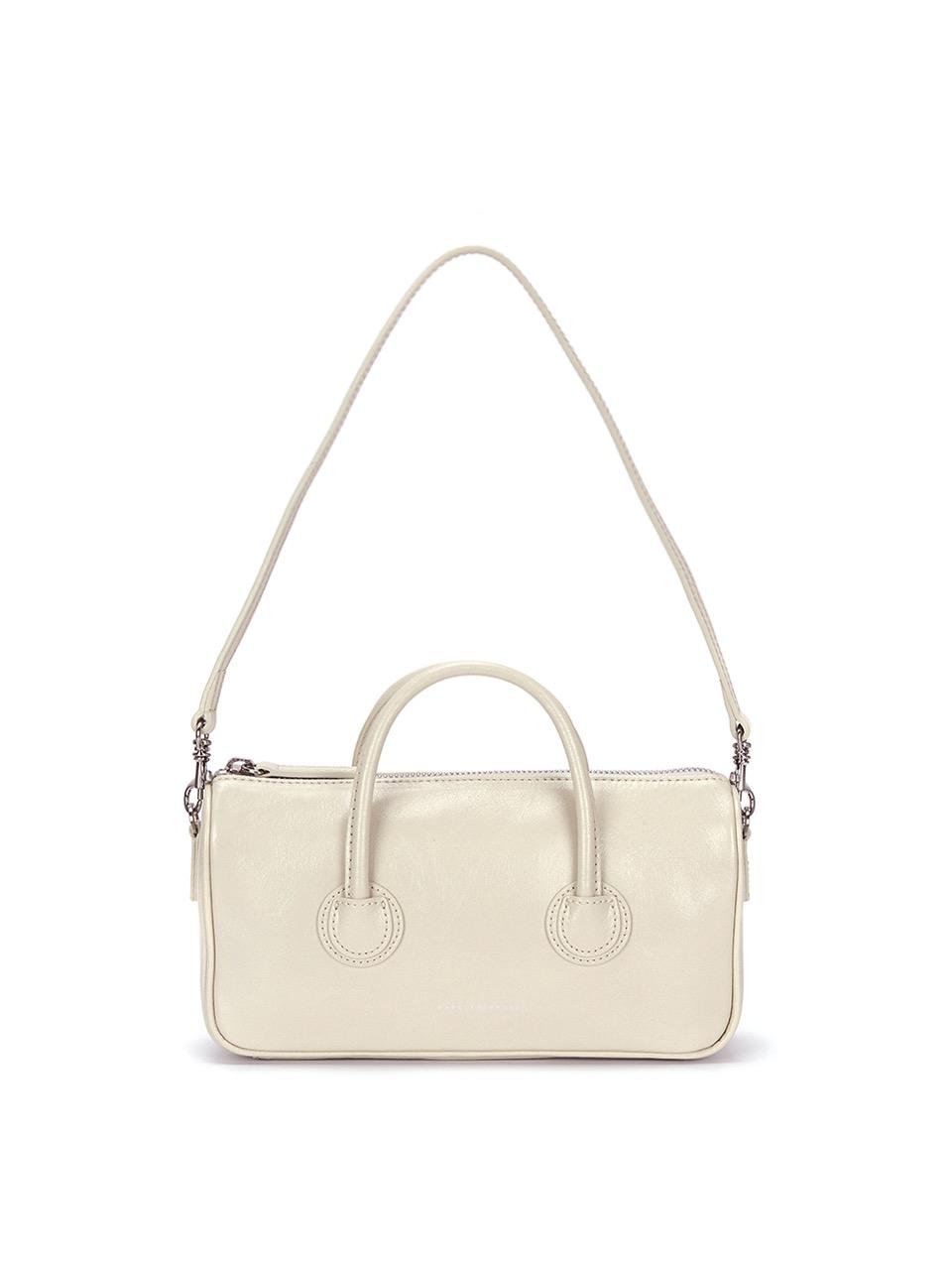 ZIPPER SMALL_cream beige crinkle