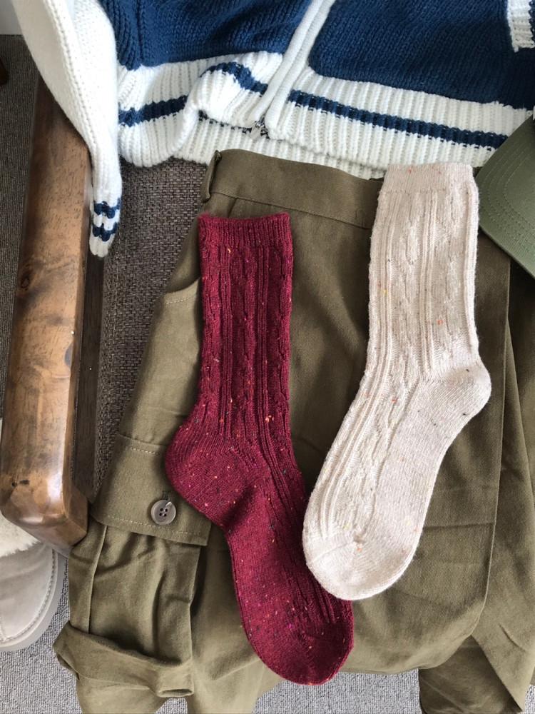 [히피디피] wool color socks (6color)