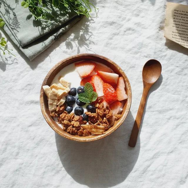 그릭 우드 요거트볼 스푼 세트