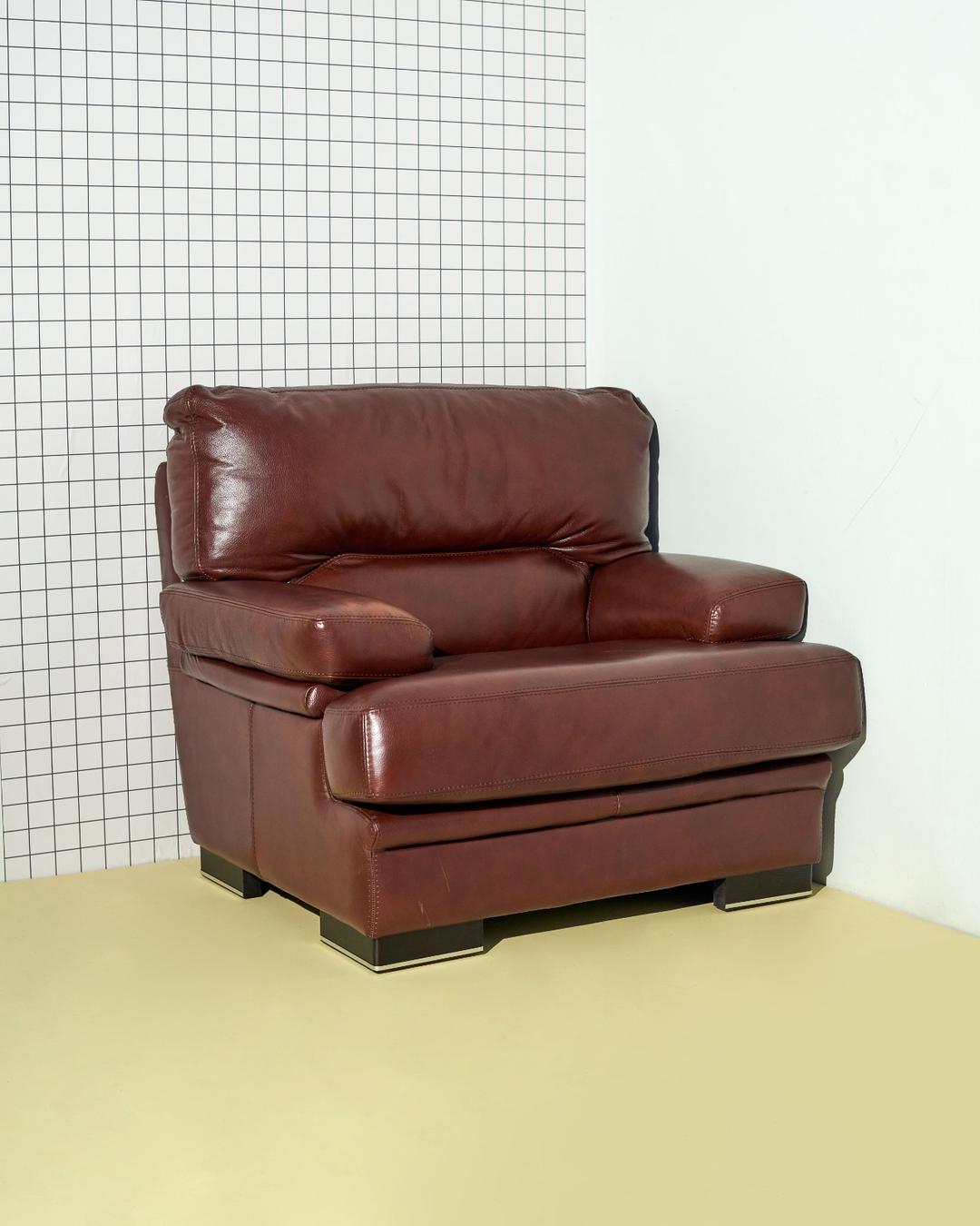 Brown Leather Sofa