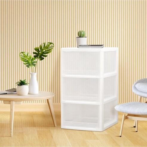 보노하우스 맥스 서랍장 3단, 투명, 1개 - 수납/서랍장 | 쿠팡