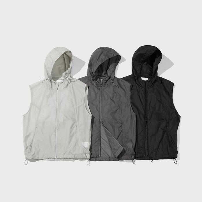 유틸리티 경량 후드 베스트 집업_3COLOR