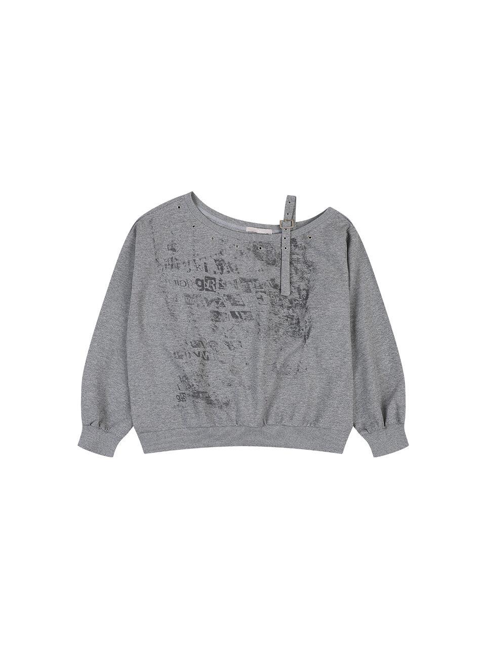 언밸런스 원숄더 맨투맨 [2 COLOR] | (주)원더플레이스