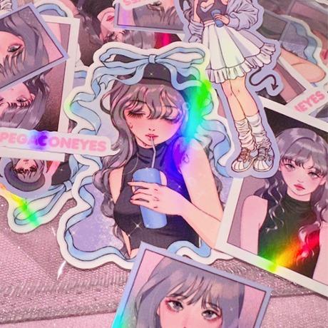 워터리 쵸 조각 스티커