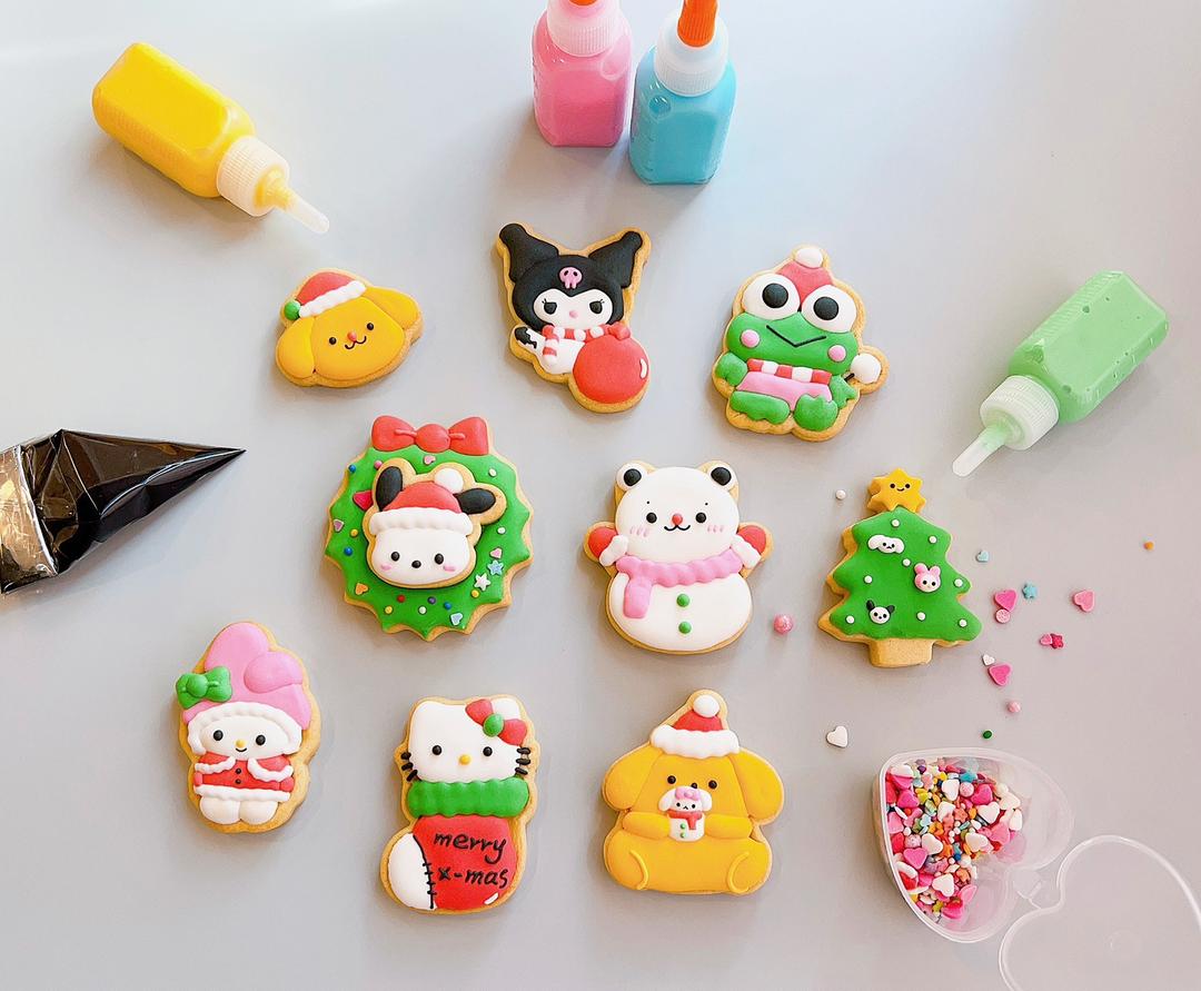 산리오 크리스마스 아이싱쿠키 만들기-노오븐 베이킹 ,DIY쿠키 키트