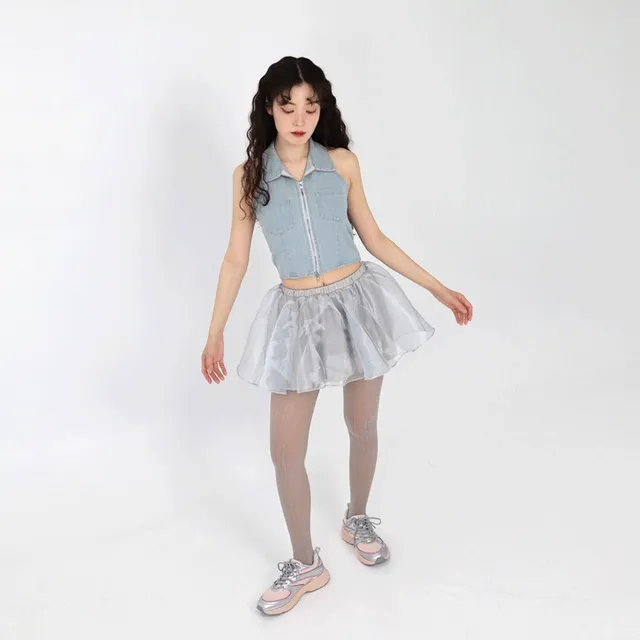 🩰발레코어룩; 시스루 오간자 벌룬 미니 플레어 밴딩 스커트 3COLOR * 러블리 데이트룩, 주인공룩, 공연무대의상 추천!