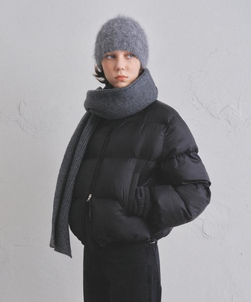 웜 에어리 크롭 푸퍼 패딩_Matte Black
