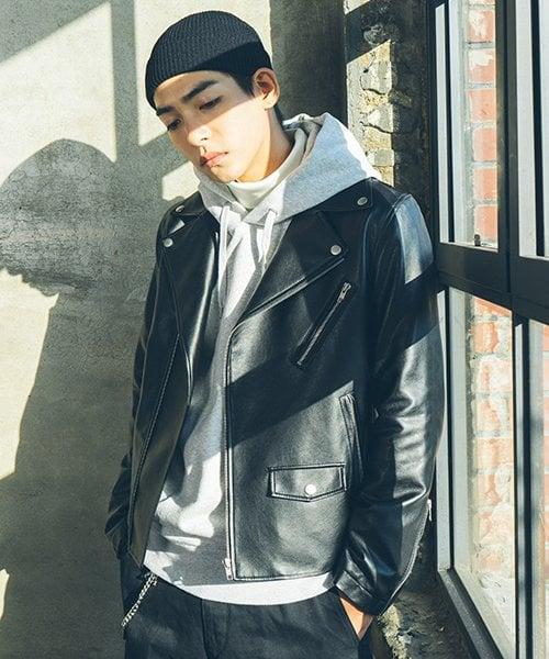 CORBY basic buckled rider jacket (men)