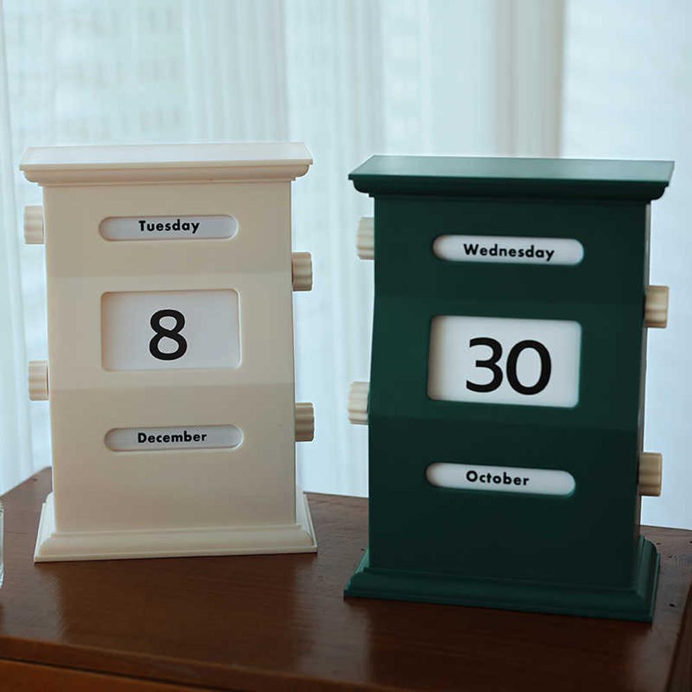 레트로 우체통 캘린더 인테리어 만년 회전 달력