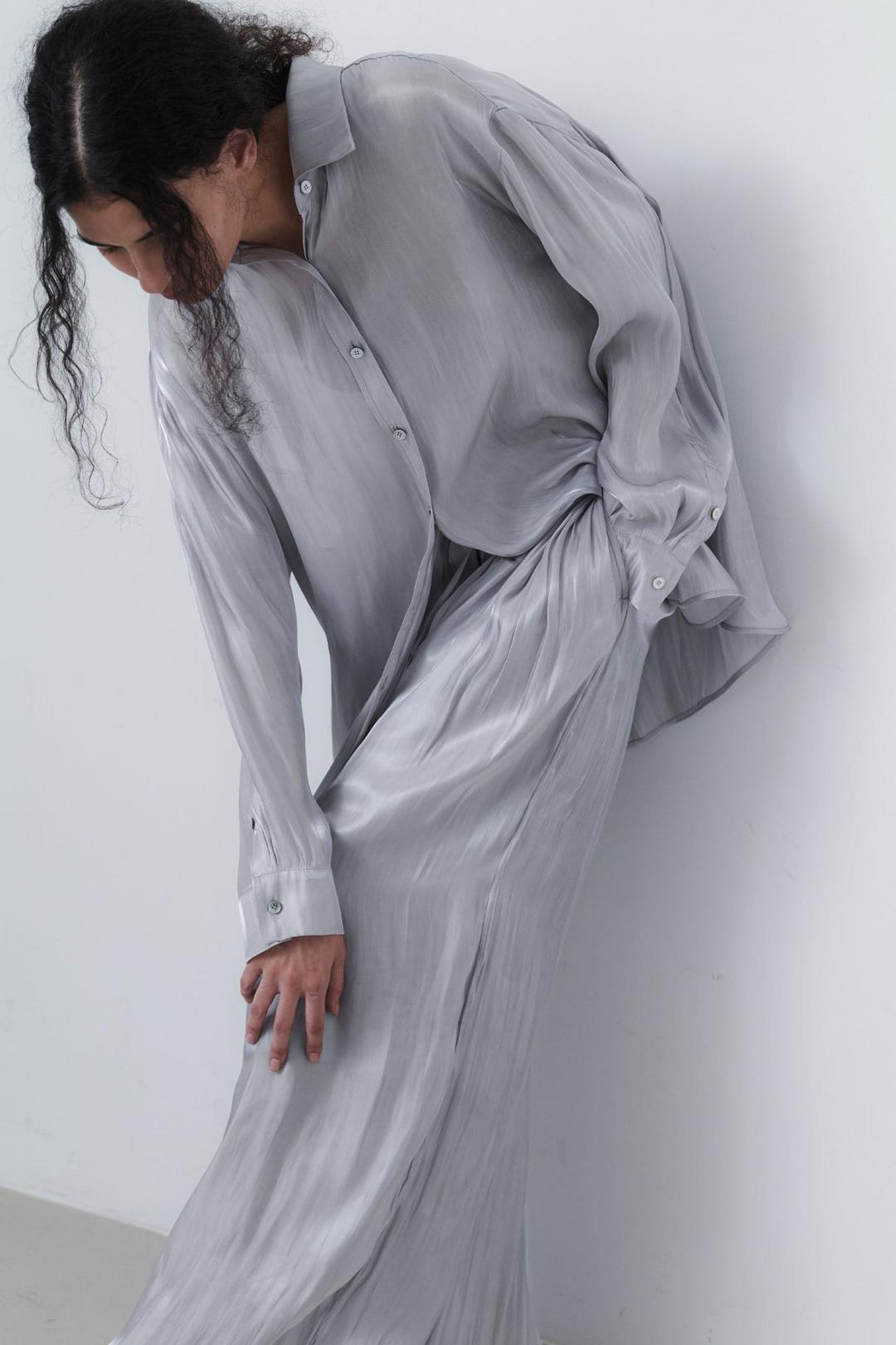 GLOW WRINKLE PANTS - SILVER