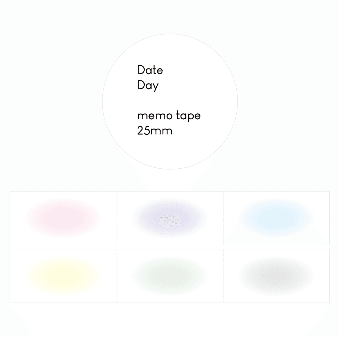 [1st reorder] Memo tape - Oval gradation
