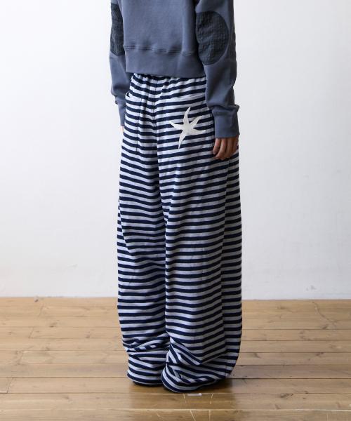 TCM stripe sweat pants (navy/charcoal)