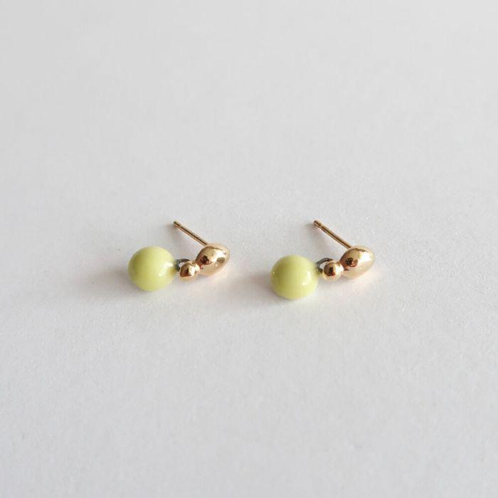 silver 925 Mini dew drop earring [DOL forsythia]