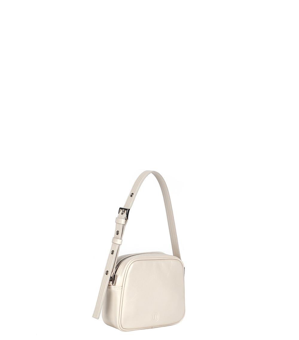 [Vegan Leather] Eyelet Mini Bag Cream