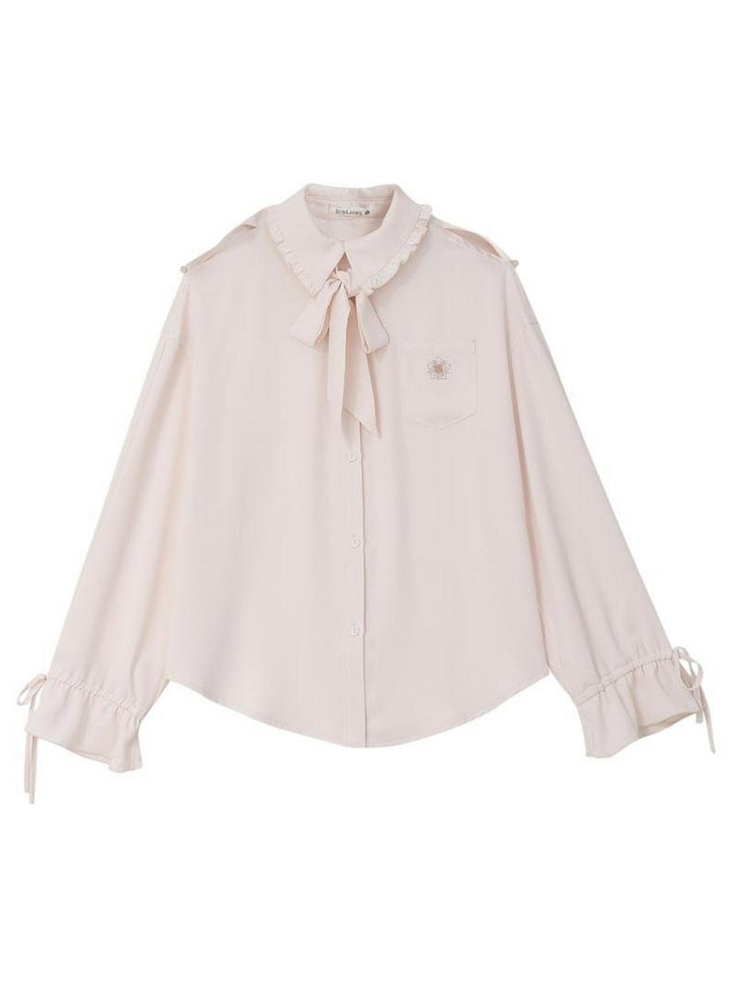 Hana Chiffon Blouses - S / Apricot