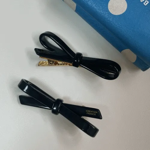 [1+1할인/사은품] 미끄미끄 프랑스핀 리본 헤어 집게핀