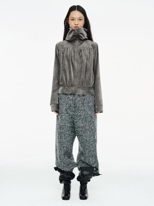 HAIRY WIDE PANTS / CHARCOAL
