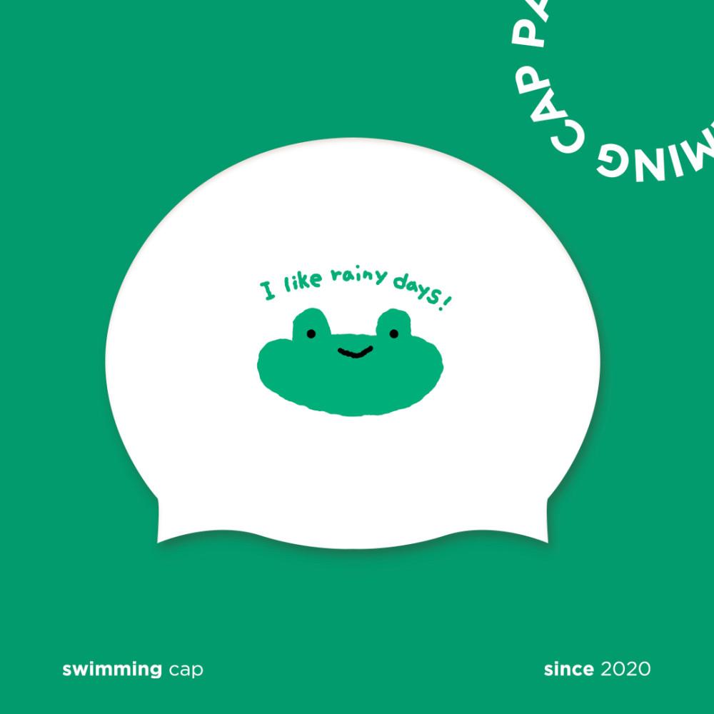 피카스위밍 개구리 제작수모 실리콘 수영모자