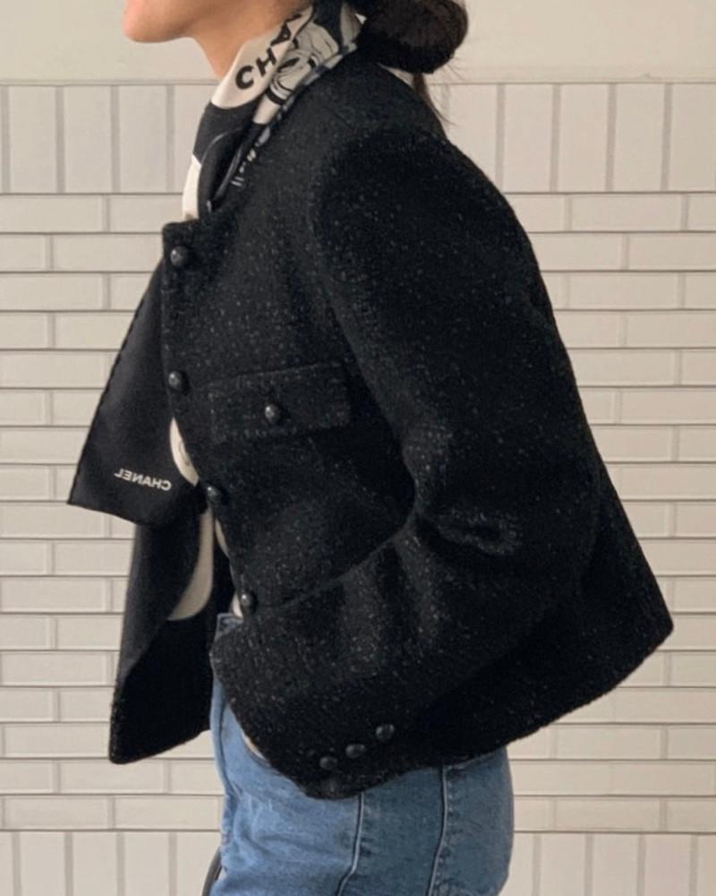 (막장SALE/당일) BR 샌느 노카라 울 트위드 자켓 (2color)