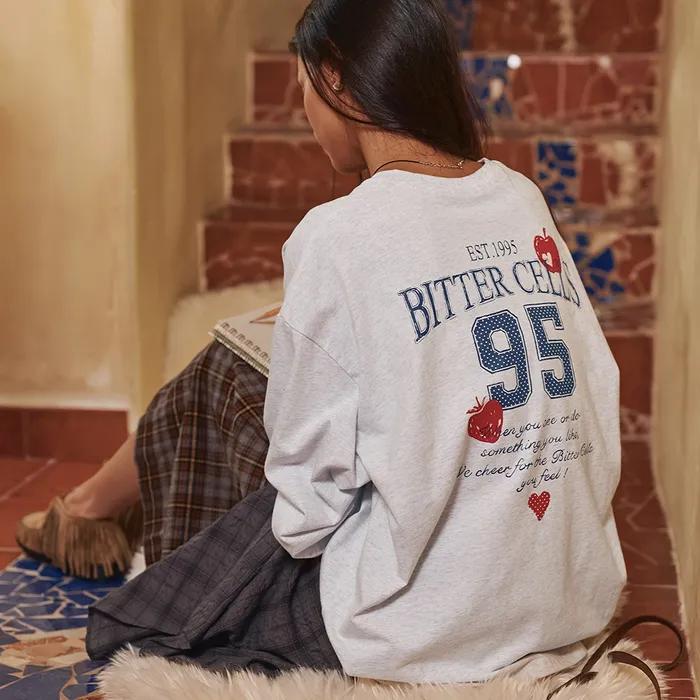 Kitsch Dot Long Sleeve-Light Grey